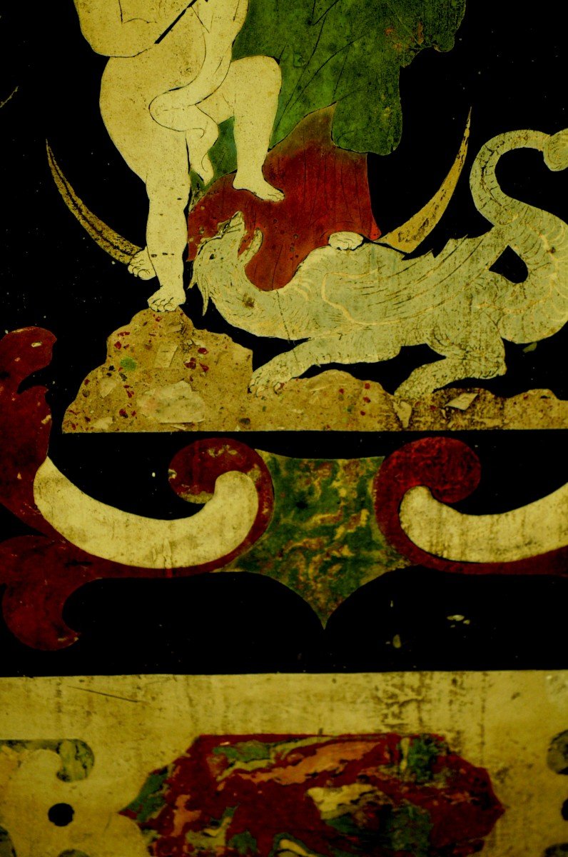 Rare 'paliotto' In Scagliola, Italy, XVIII ° Century, Sign '' Solari '-photo-1