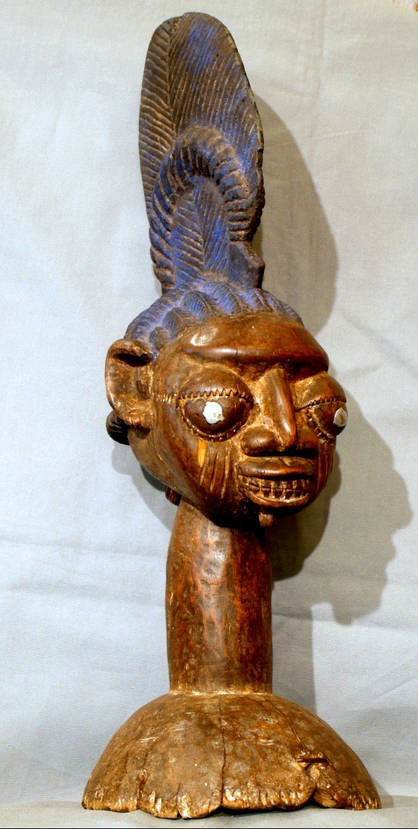 Rare Tete Yoruba  En Bois-photo-1