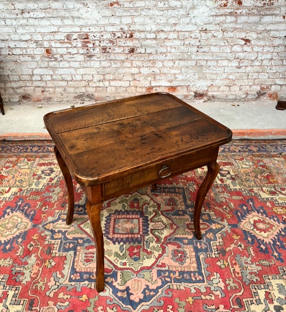 Table De Cabaret En Noyer Estampillée D’époque Louis XV XVIII Eme Siècle -photo-4