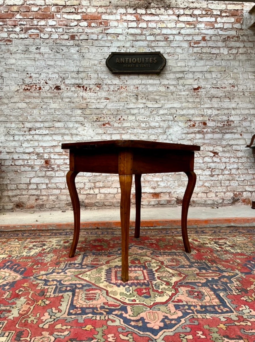 Cabaret Table In Walnut Stamped Louis XV XVIII Eme Century-photo-4