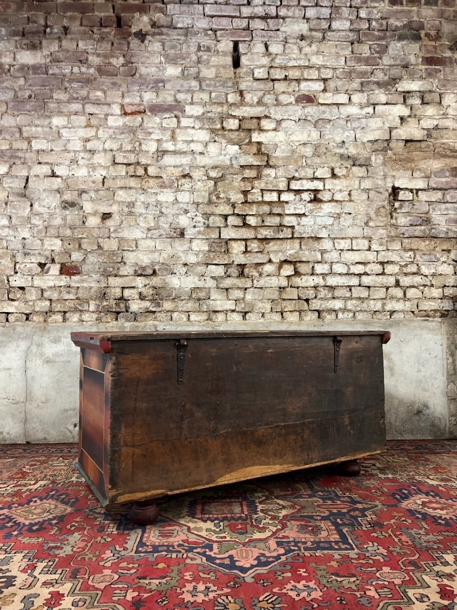 Wedding Chest Painted In Fir From The XVIII Eme Century-photo-5