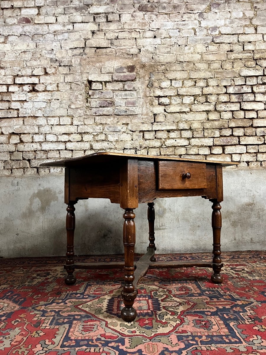 Writing Table In Natural Wood Louis XIII XVII Eme Century