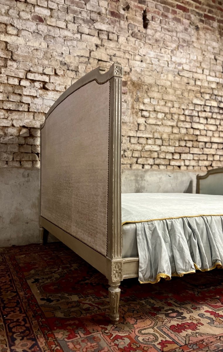 Louis XVI Style Lacquered Wood Bed XIX Eme Century-photo-3