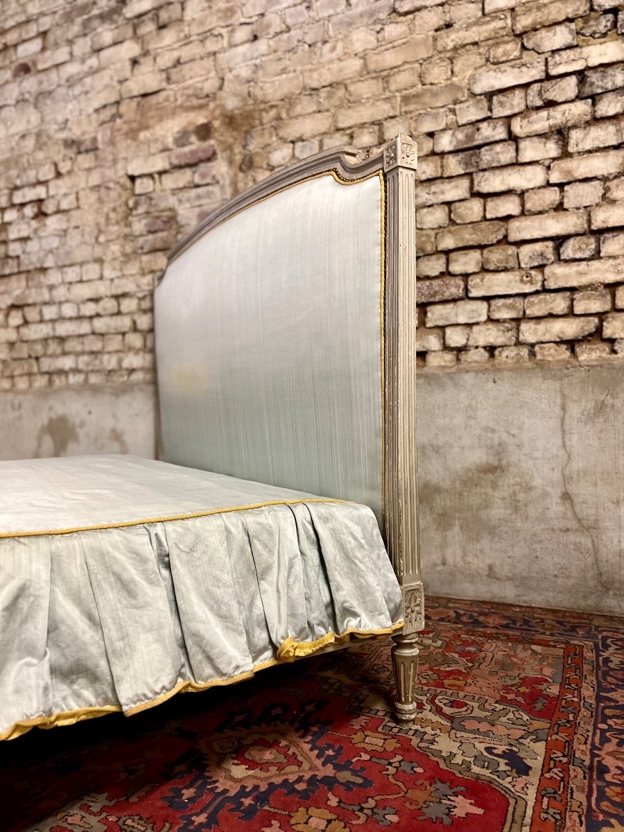 Lit En Bois Laqué De Style Louis XVI XIX Eme Siècle -photo-5