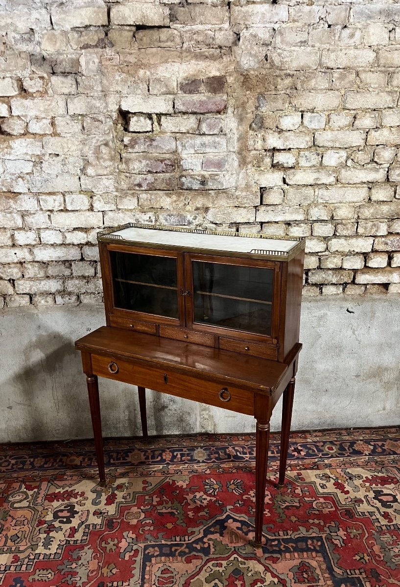 Bureau Bonheur Du Jour En Acajou De Style Louis XVI XIX Eme Siècle -photo-3