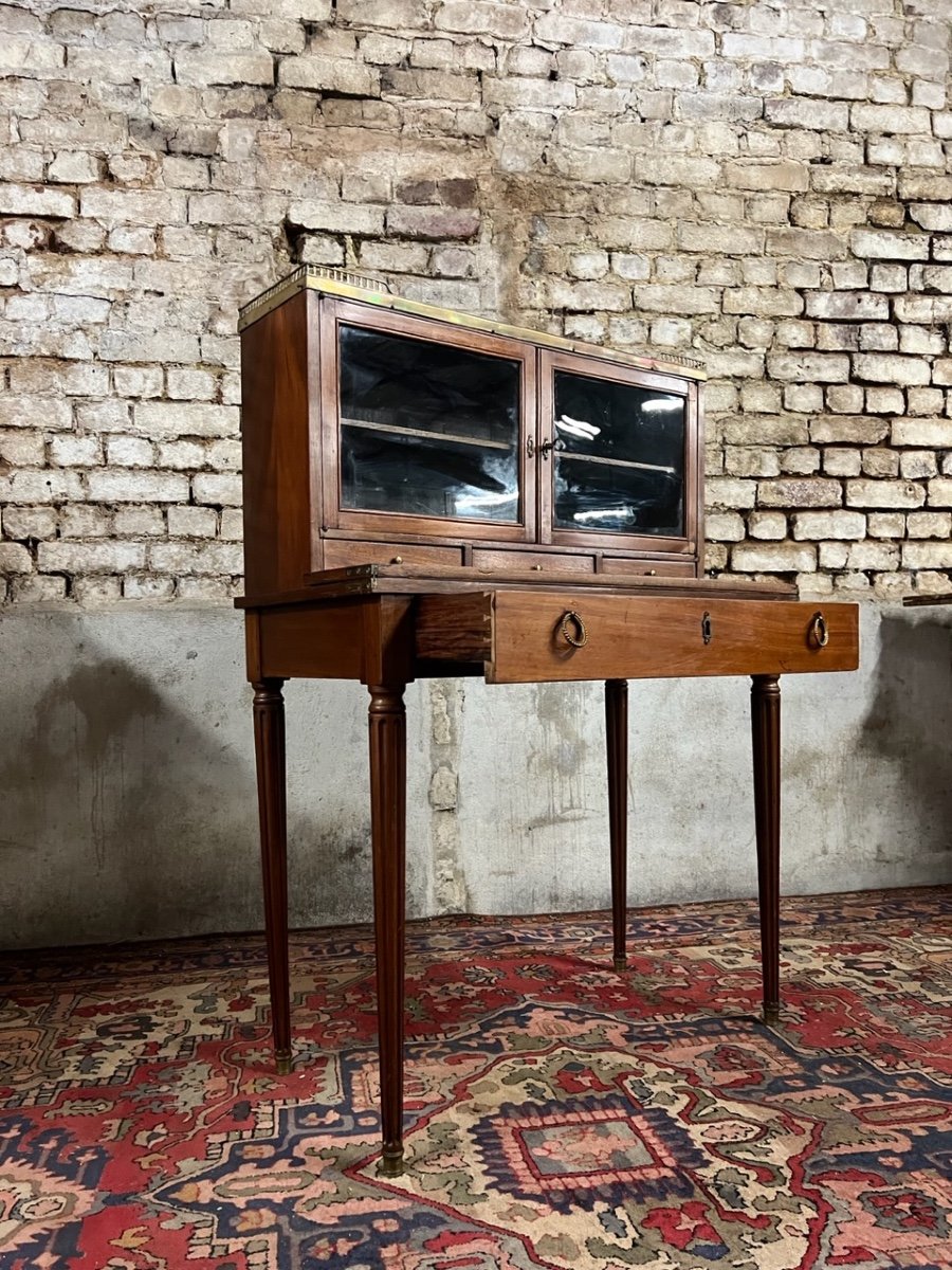 Bureau Bonheur Du Jour En Acajou De Style Louis XVI XIX Eme Siècle -photo-5