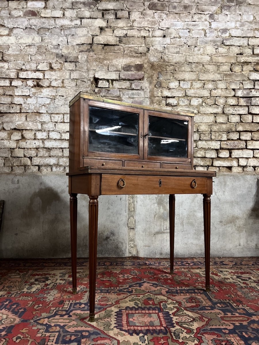 Bureau Bonheur Du Jour En Acajou De Style Louis XVI XIX Eme Siècle -photo-6