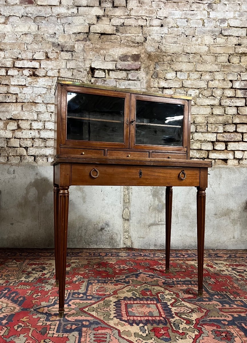 Bureau Bonheur Du Jour En Acajou De Style Louis XVI XIX Eme Siècle 
