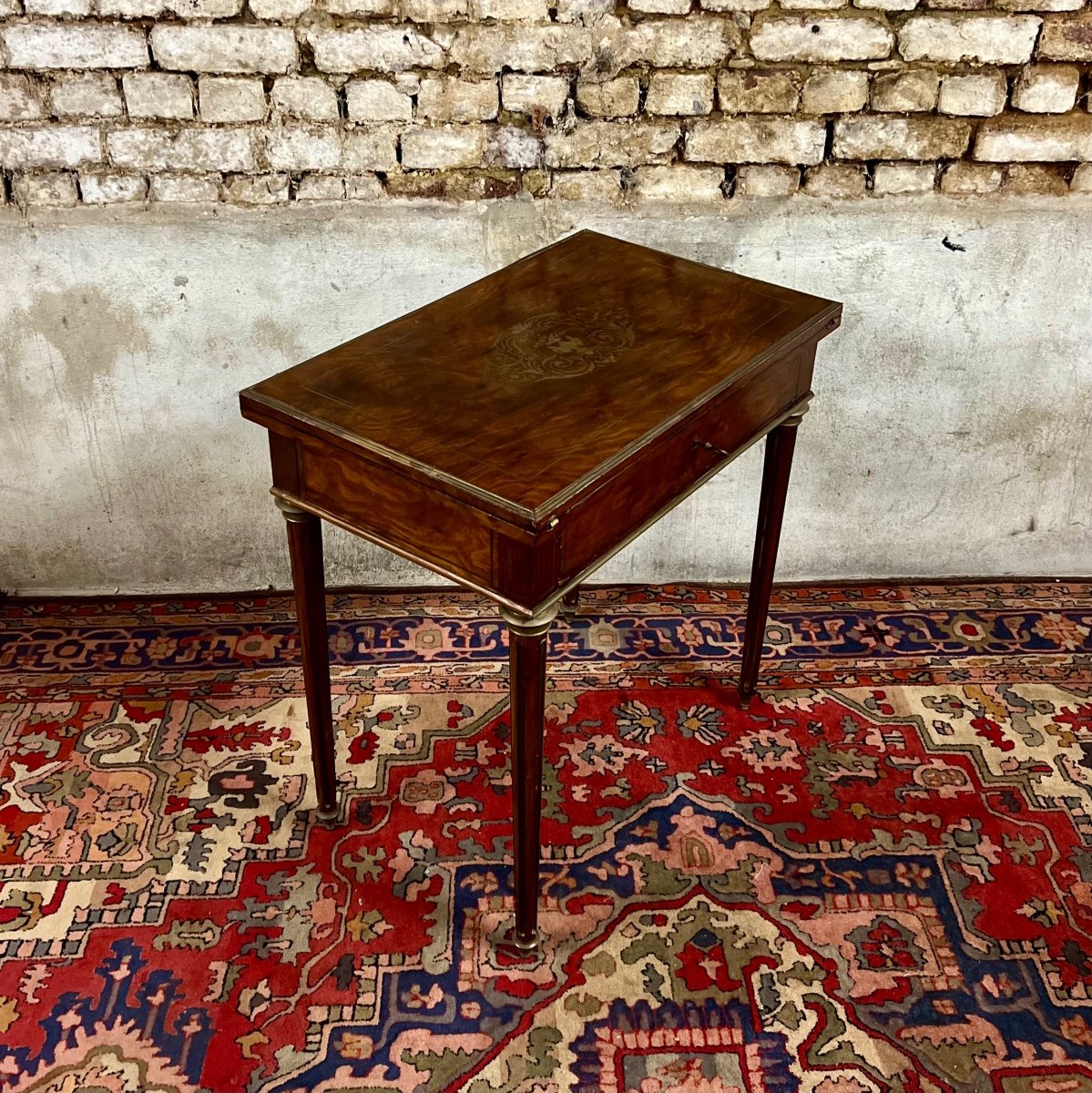 Mahogany System Table From Napoleon III Period XIX Eme Century-photo-2