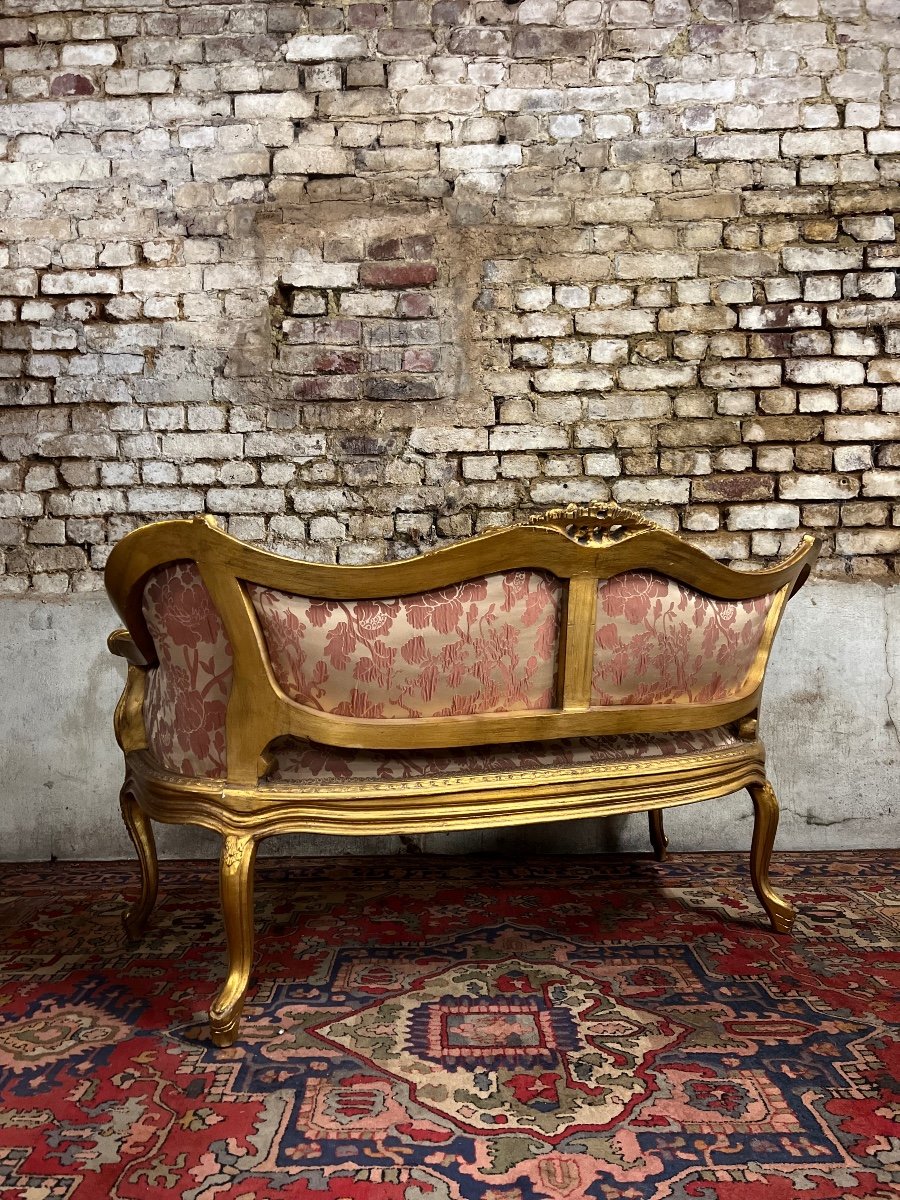 Louis XV Style Golden Wood Living Room-photo-3