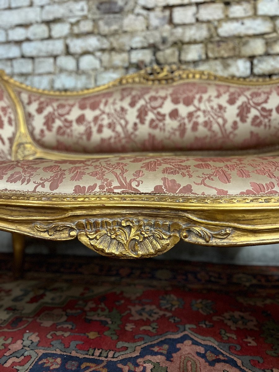 Louis XV Style Golden Wood Living Room-photo-4