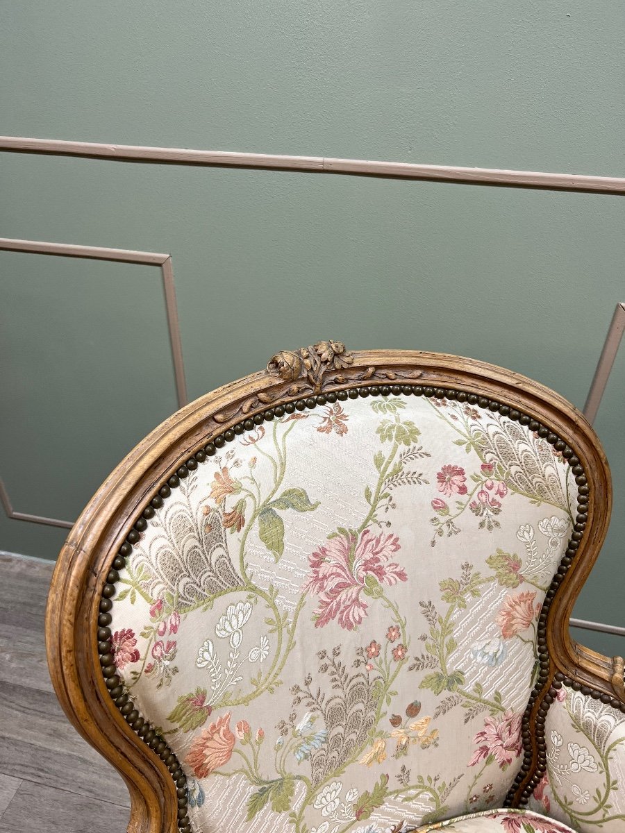 Paire De Bergères En Hêtre D’époque Louis XV -photo-4