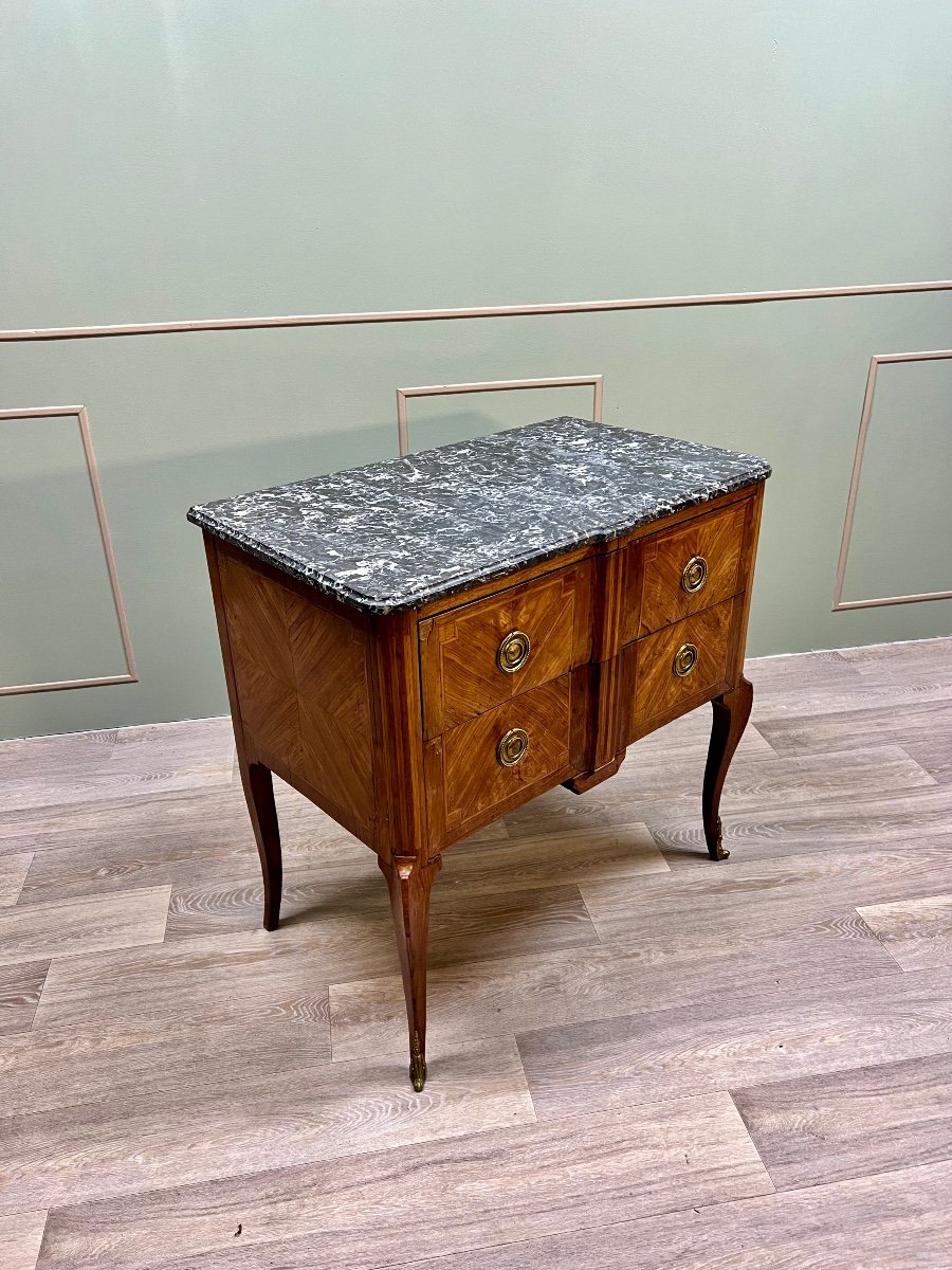 Sauté Dresser In Marquetry From Transition Period Stamped XVIII Eme Century -photo-2
