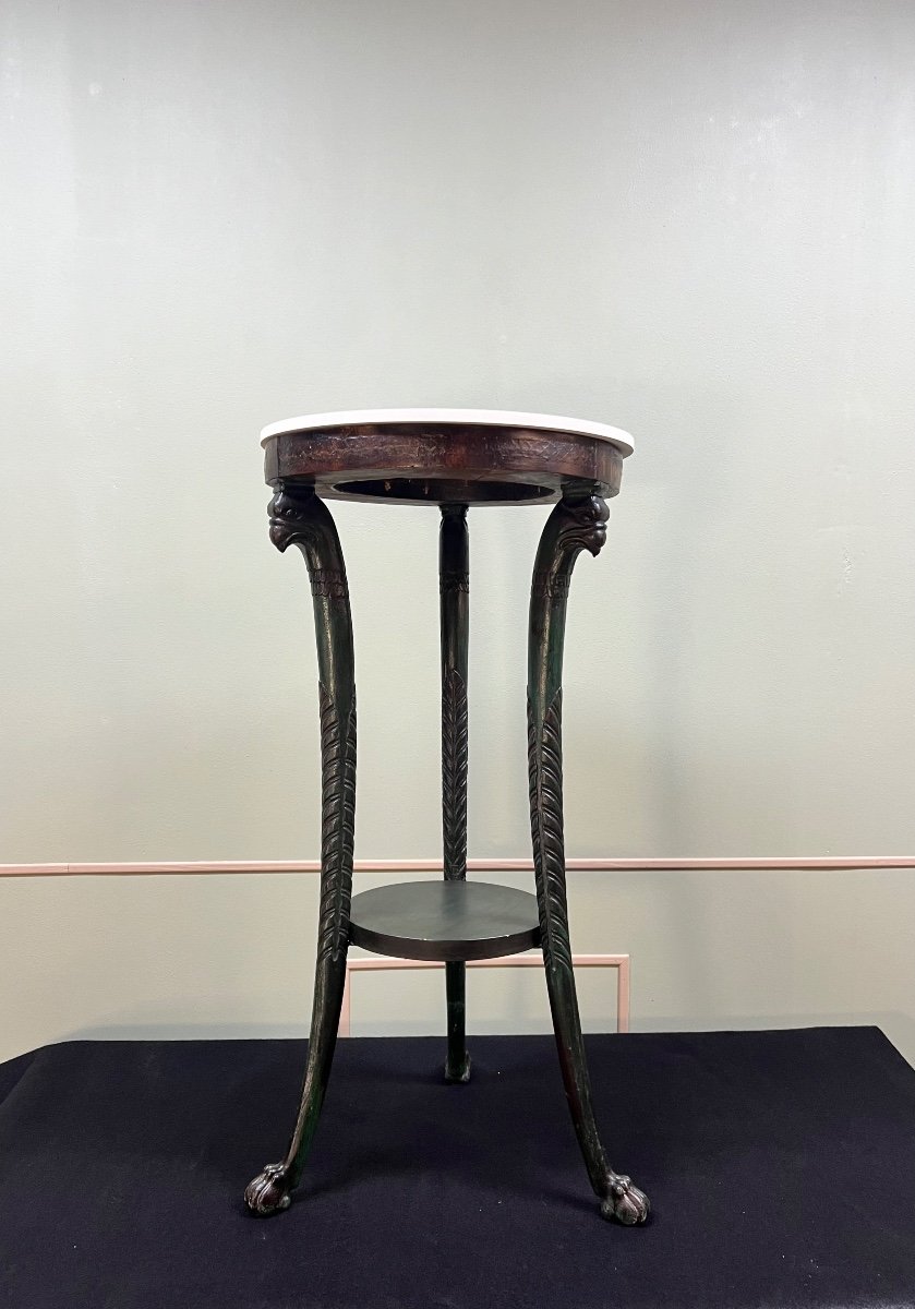 Circular Pedestal Table With Griffons From Empire Consulate Period 19th Century -photo-1