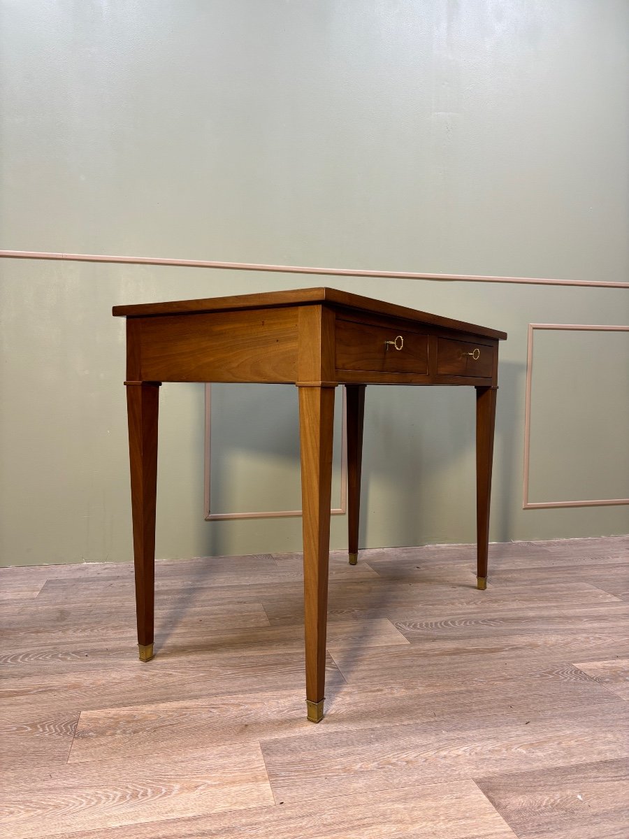 Louis XVI Style Mahogany Flat Desk XIX Eme Century -photo-3