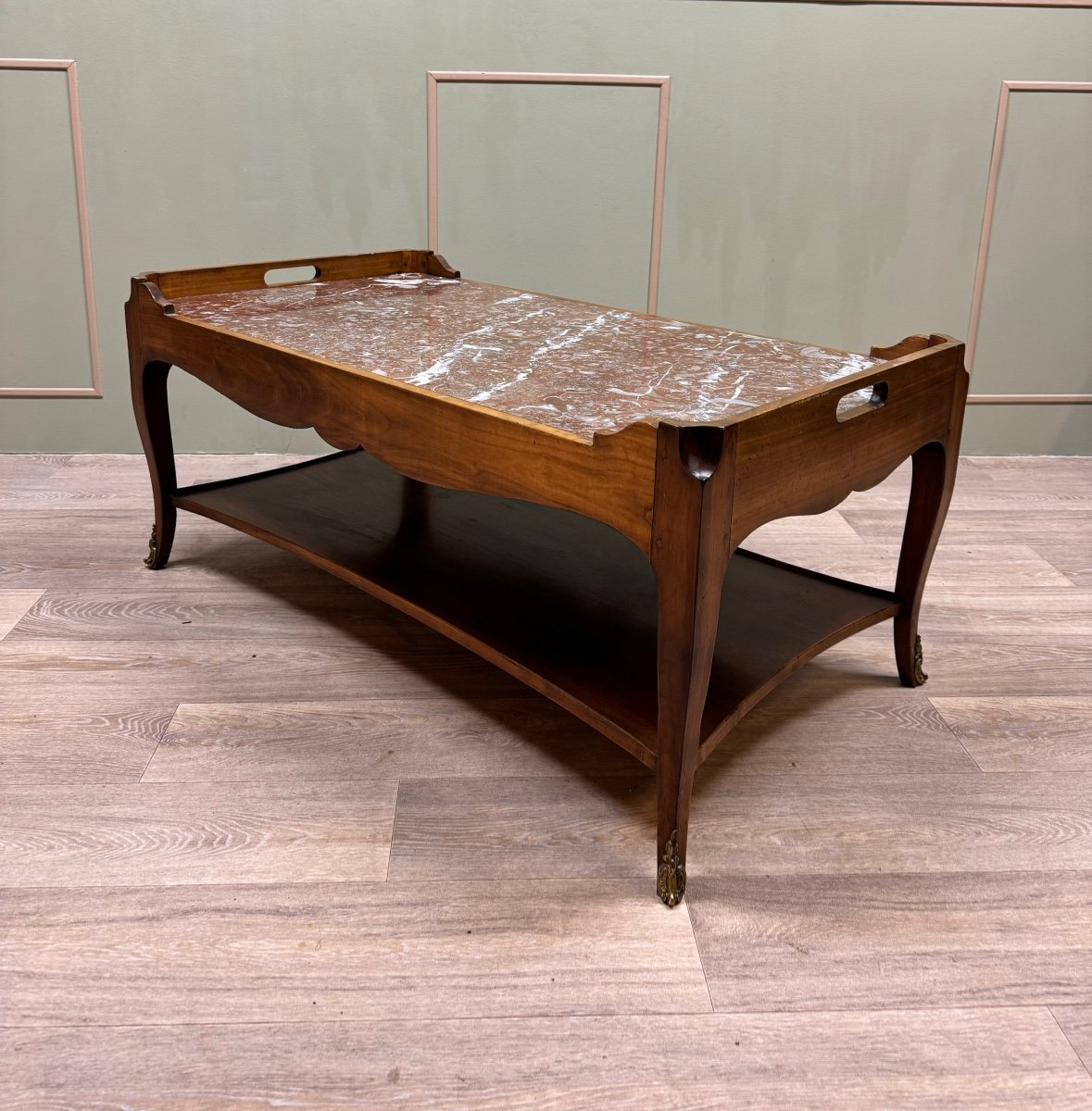 Walnut Coffee Table Stamped Mailfert -photo-4