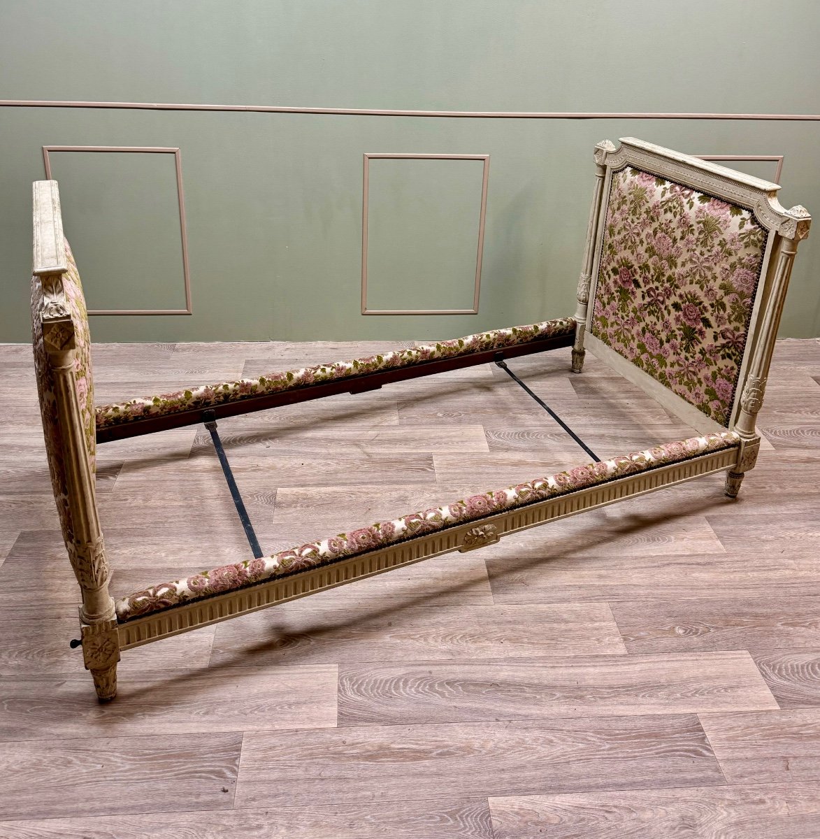 Georges Jacob Stamped Alcove Bed In Lacquered Wood From Louis XVI XVIII Eme Century -photo-3
