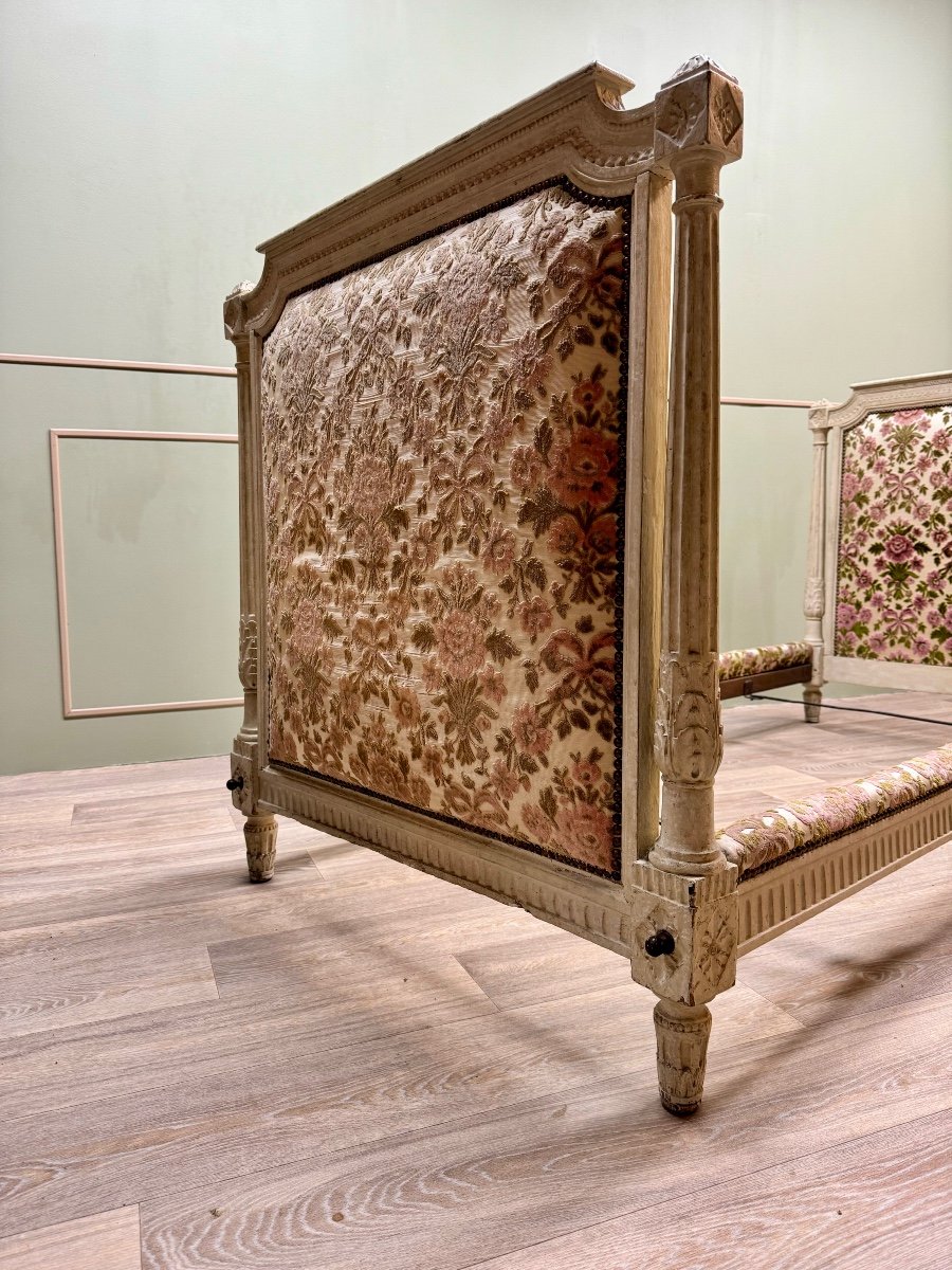 Georges Jacob Stamped Alcove Bed In Lacquered Wood From Louis XVI XVIII Eme Century -photo-4