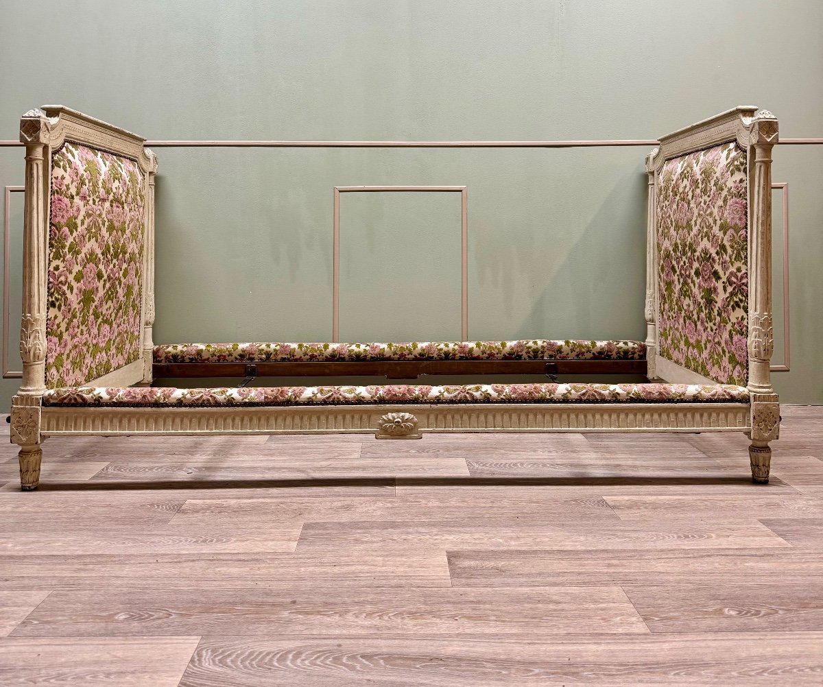 Georges Jacob Stamped Alcove Bed In Lacquered Wood From Louis XVI XVIII Eme Century 
