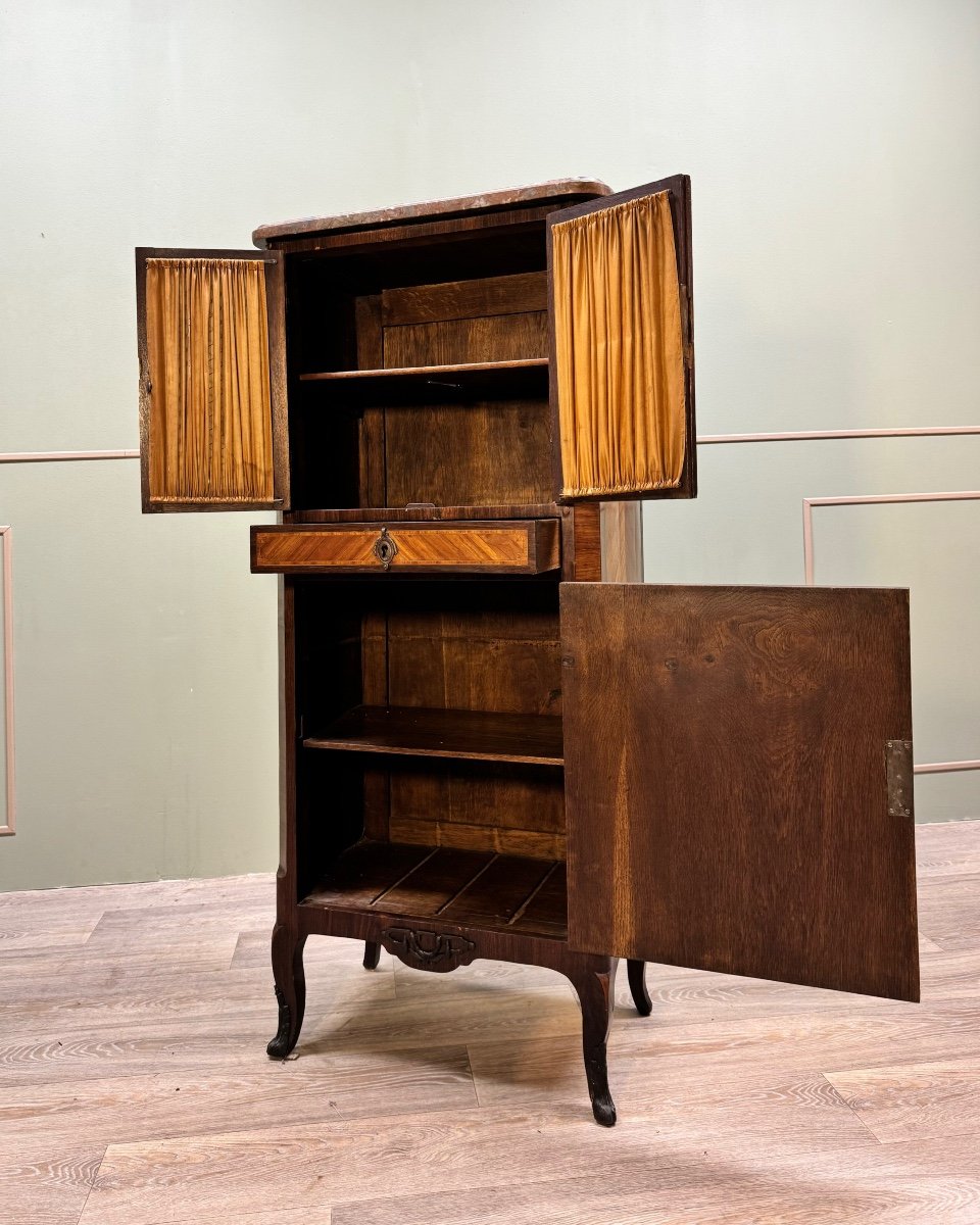 Furniture Between Two In Marquetry Stamped From Maison Hopilliart Et Leroy In Paris XIX Eme -photo-3