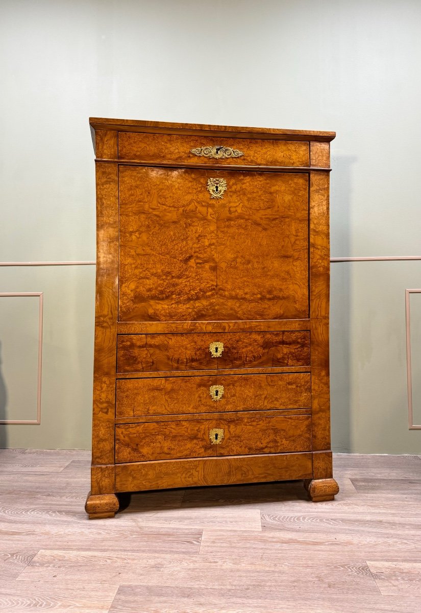 Secretary In Magnifying Glass Veneer From Charles X XIX Eme Century 