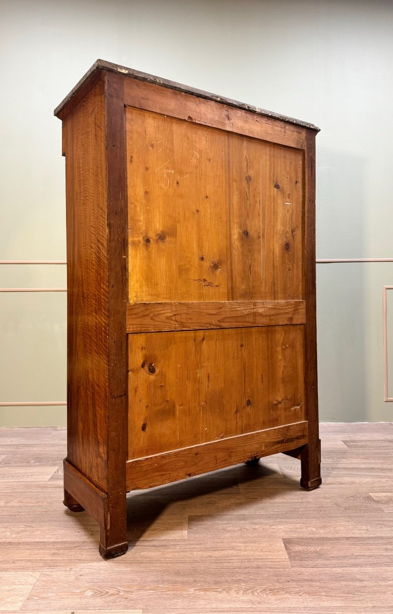 Secretary In Flamed Mahogany From Empire Period 19th Century -photo-7