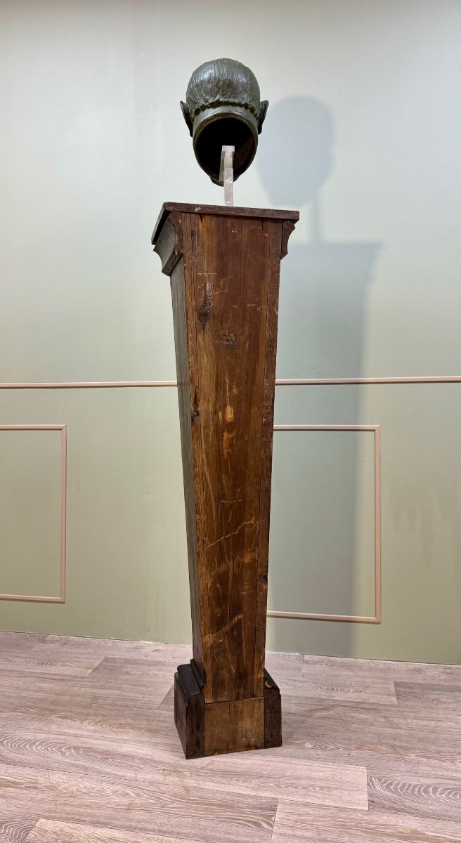 Gaine En Bois Naturel D’époque Empire XIXe Siècle-photo-4
