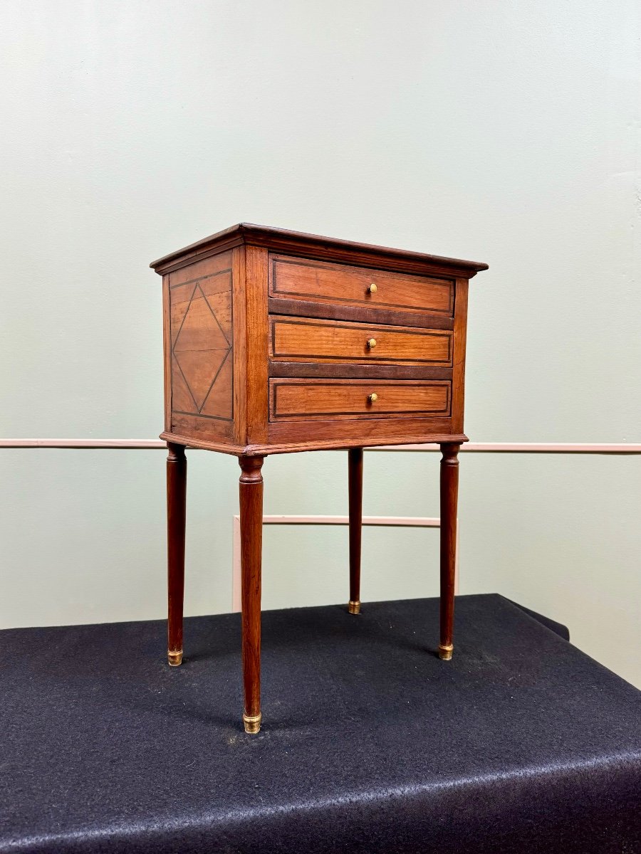Bedside Table, Living Room Table In Cherry Wood, Directoire Period, 18th Century -photo-2