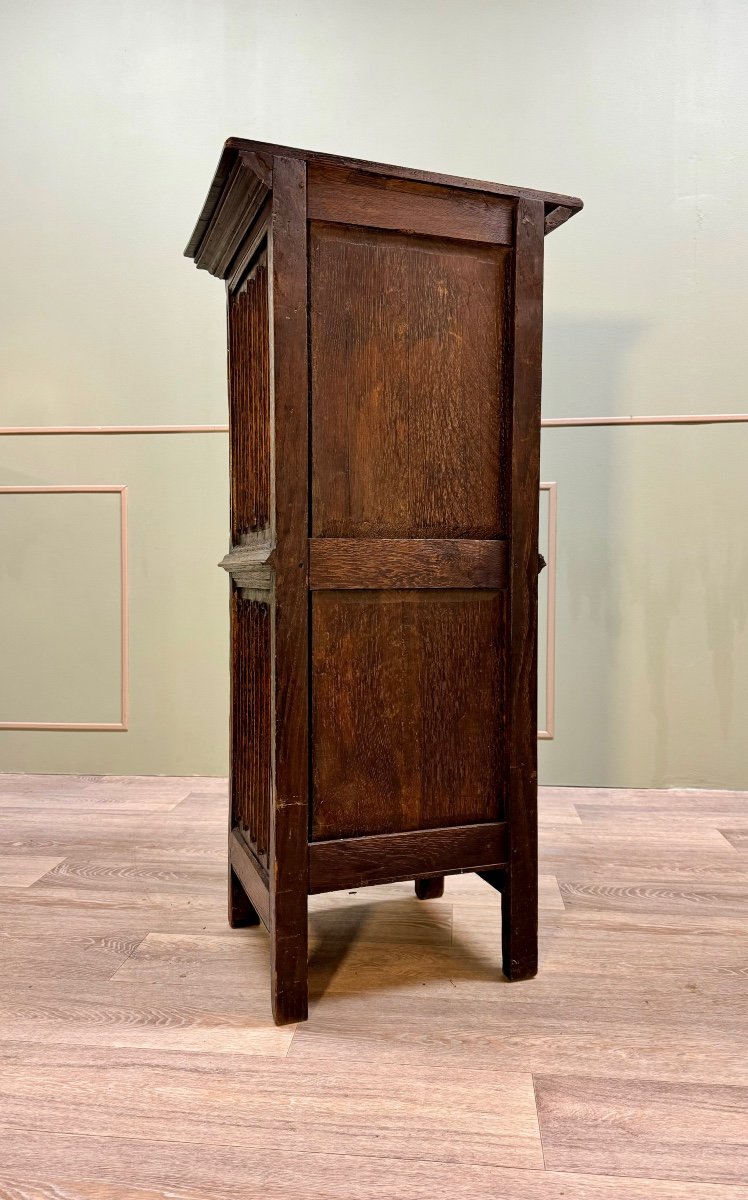 Neo-gothic Style Oak Storage Unit 19th Century-photo-4