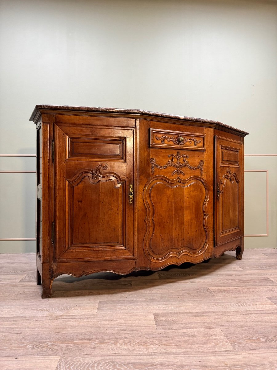 Buffet With Cut Sides In Cherry Wood From Louis XV XVIII Eme Century -photo-1