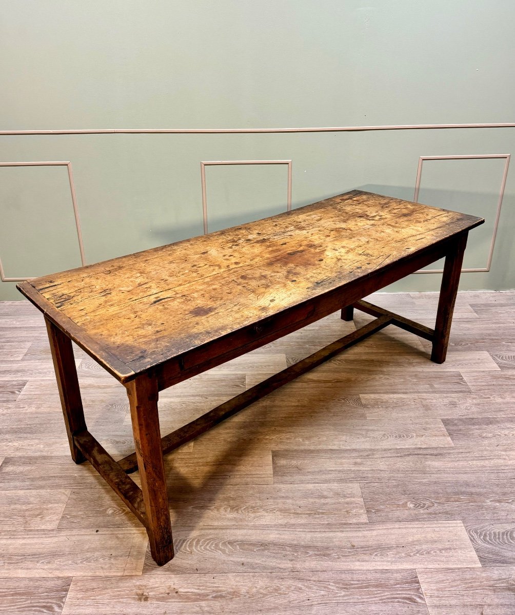 Farm Table In Natural Wood From The 18th Century -photo-2