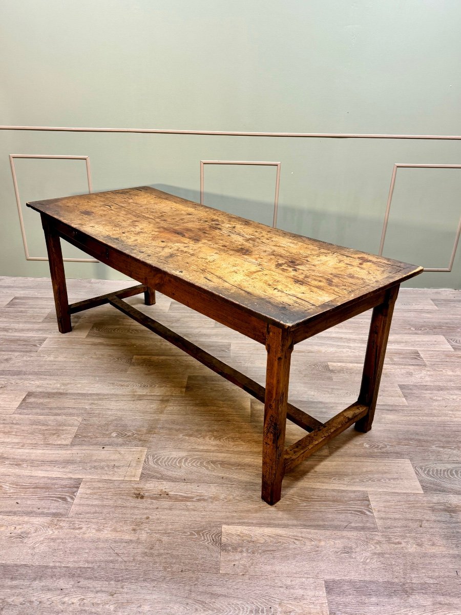 Farm Table In Natural Wood From The 18th Century -photo-4