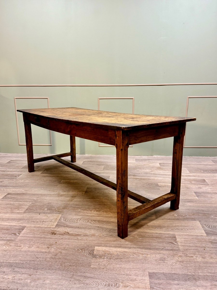 Farm Table In Natural Wood From The 18th Century -photo-2