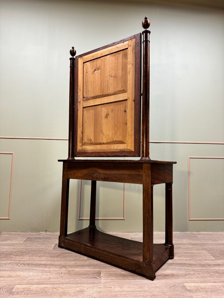 Dressing Table In Flamed Mahogany From The Empire Period 19th Century -photo-7