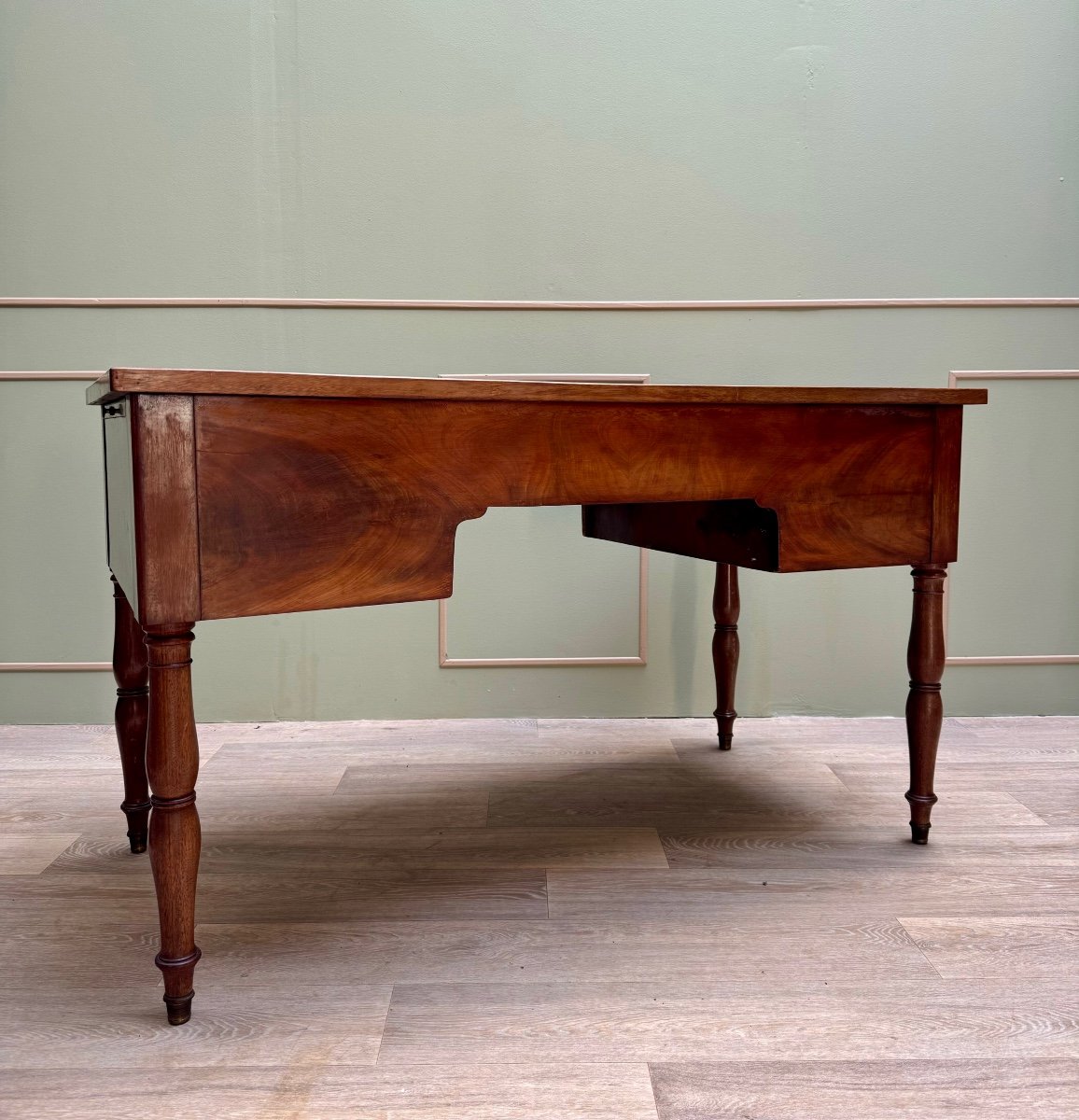 Flat Desk In Mahogany And Mahogany Feather Jacob Feet Louis Philippe Period XIX Eme Century -photo-7