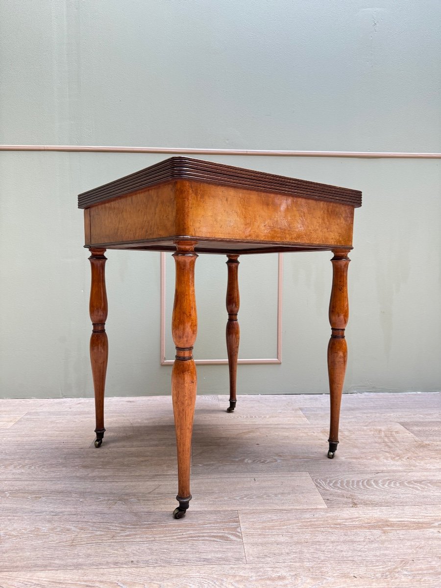Games Table In Speckled Maple From Charles X XIX Eme Century -photo-2