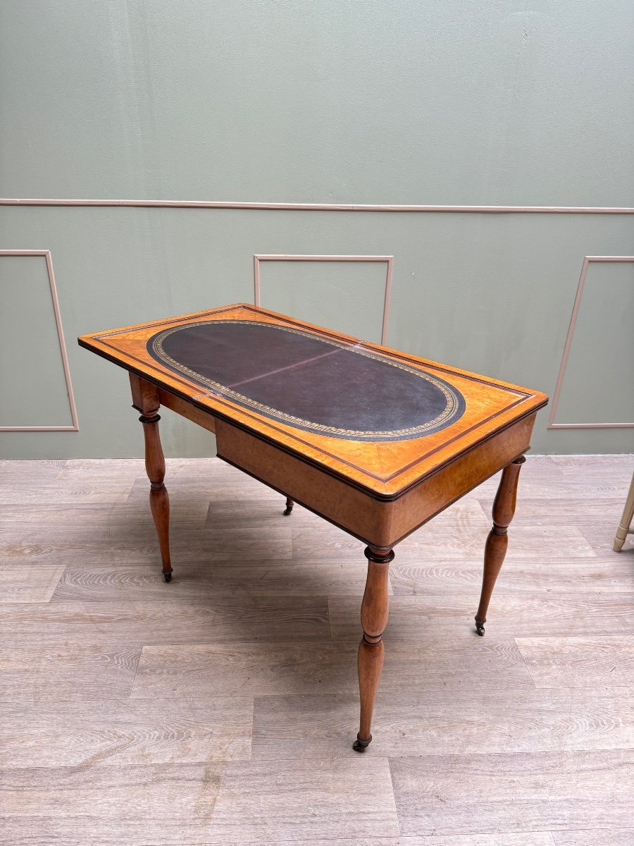Games Table In Speckled Maple From Charles X XIX Eme Century -photo-3