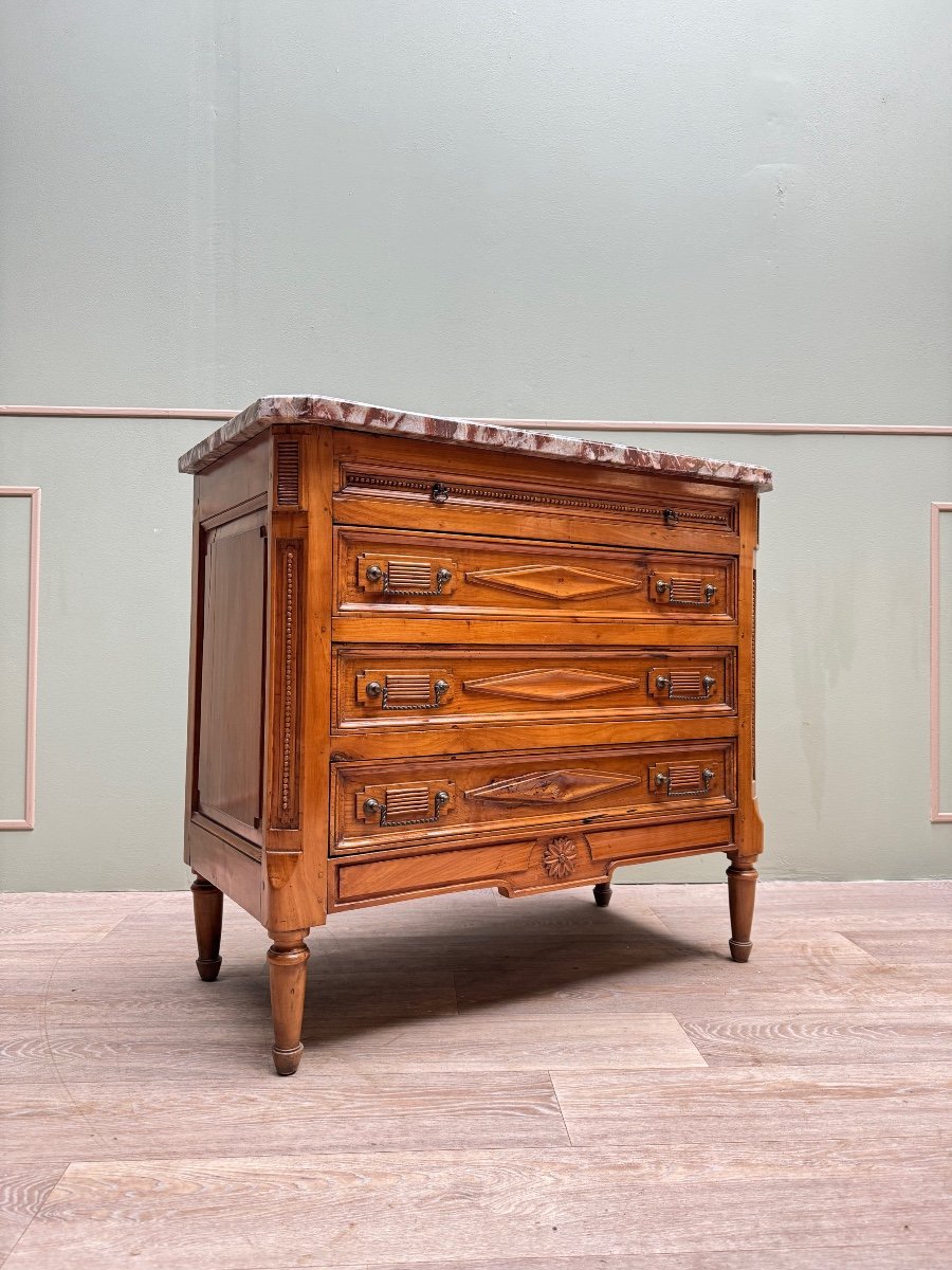 Commode En Bois Naturel D’époque Directoire XIX Eme Siècle-photo-2