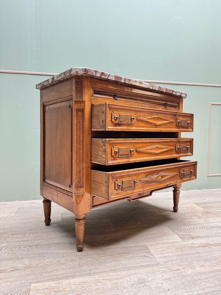 Commode En Bois Naturel D’époque Directoire XIX Eme Siècle-photo-2