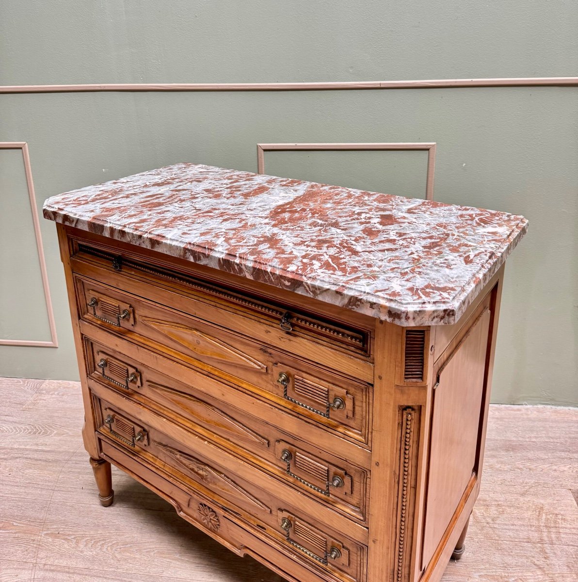 Commode En Bois Naturel D’époque Directoire XIX Eme Siècle-photo-5