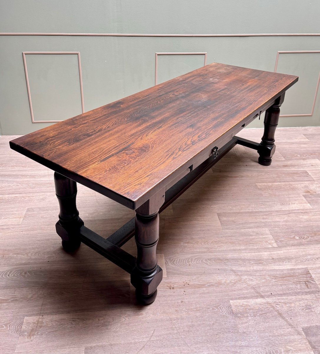 Large Louis XIII Style Oak Monastery Table