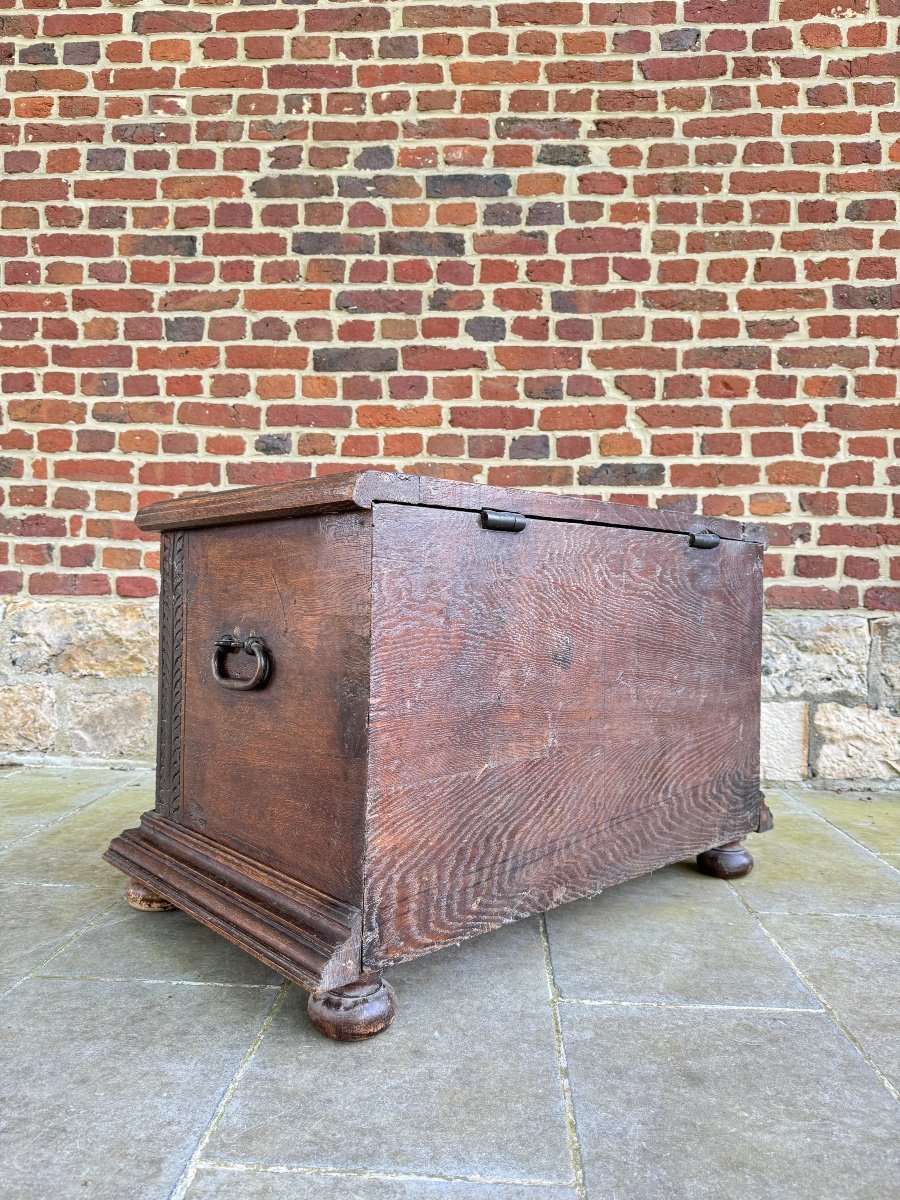 Coffre En Chêne Haute époque D’époque XVII Eme Siècle -photo-7