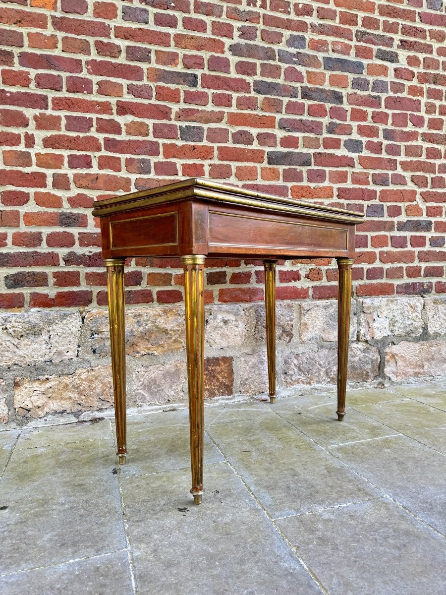 Louis XVI Style Mahogany Games Table XIX Eme Century -photo-2