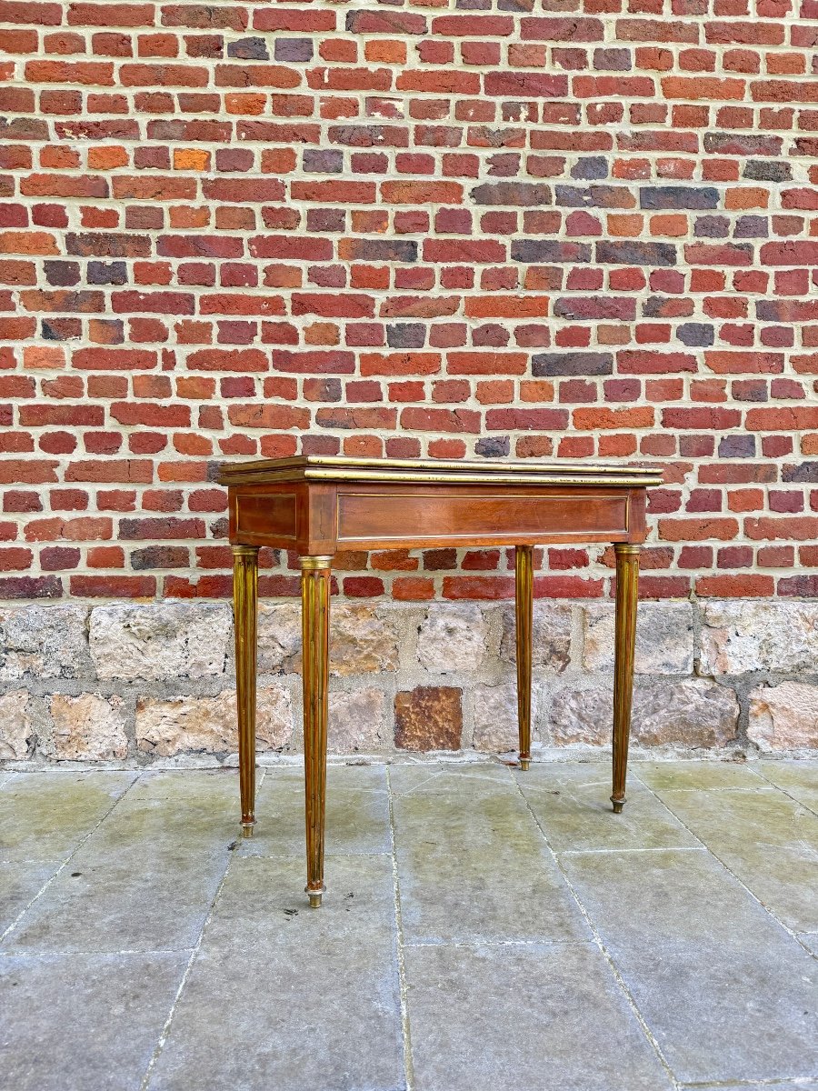 Louis XVI Style Mahogany Games Table XIX Eme Century -photo-1