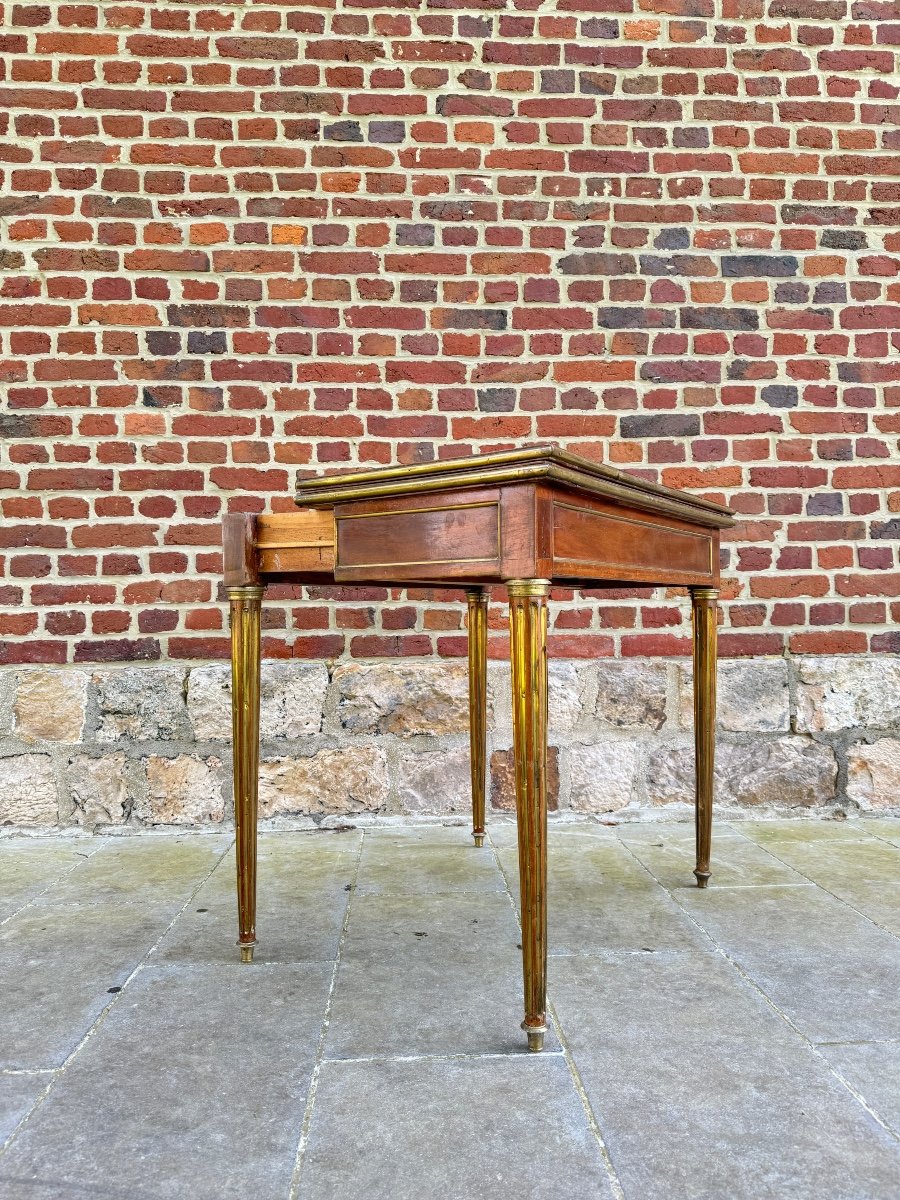 Louis XVI Style Mahogany Games Table XIX Eme Century -photo-3