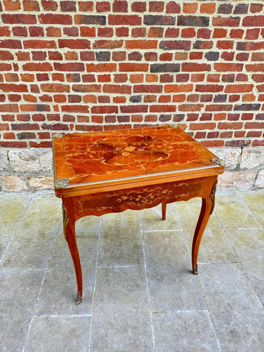Table A Jeux En Marqueterie De Style Napoléon III 