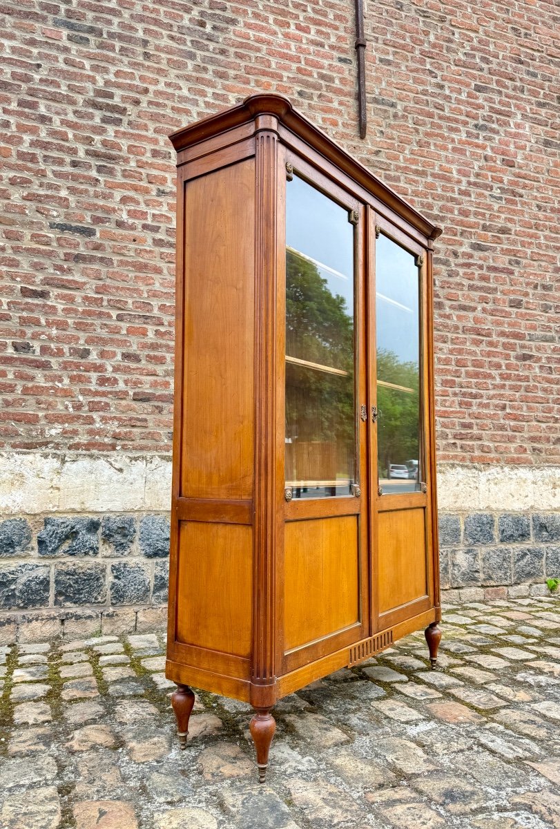 André Mailfert Louis XVI Style Mahogany Showcase Stamped -photo-4