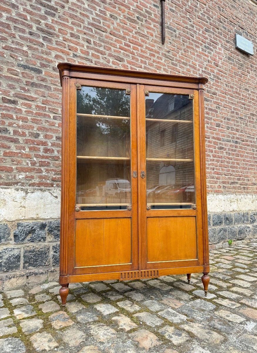 André Mailfert Louis XVI Style Mahogany Showcase Stamped -photo-6