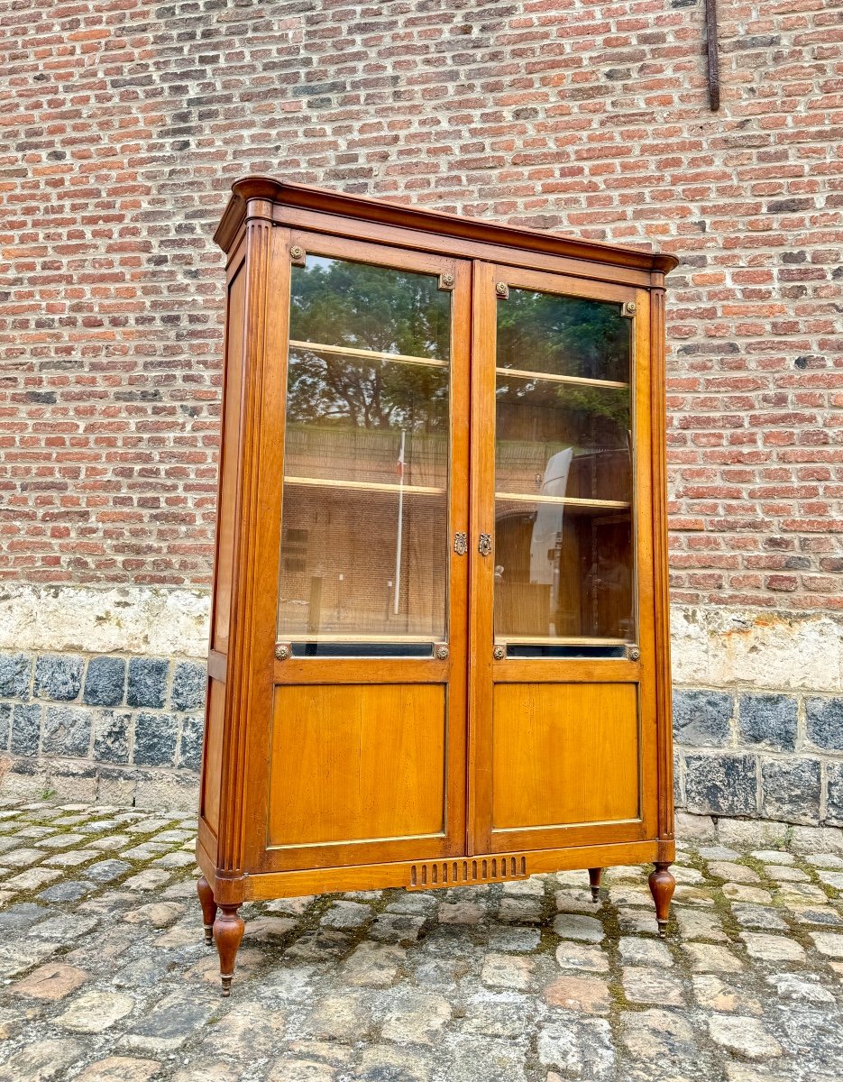 André Mailfert Louis XVI Style Mahogany Showcase Stamped 