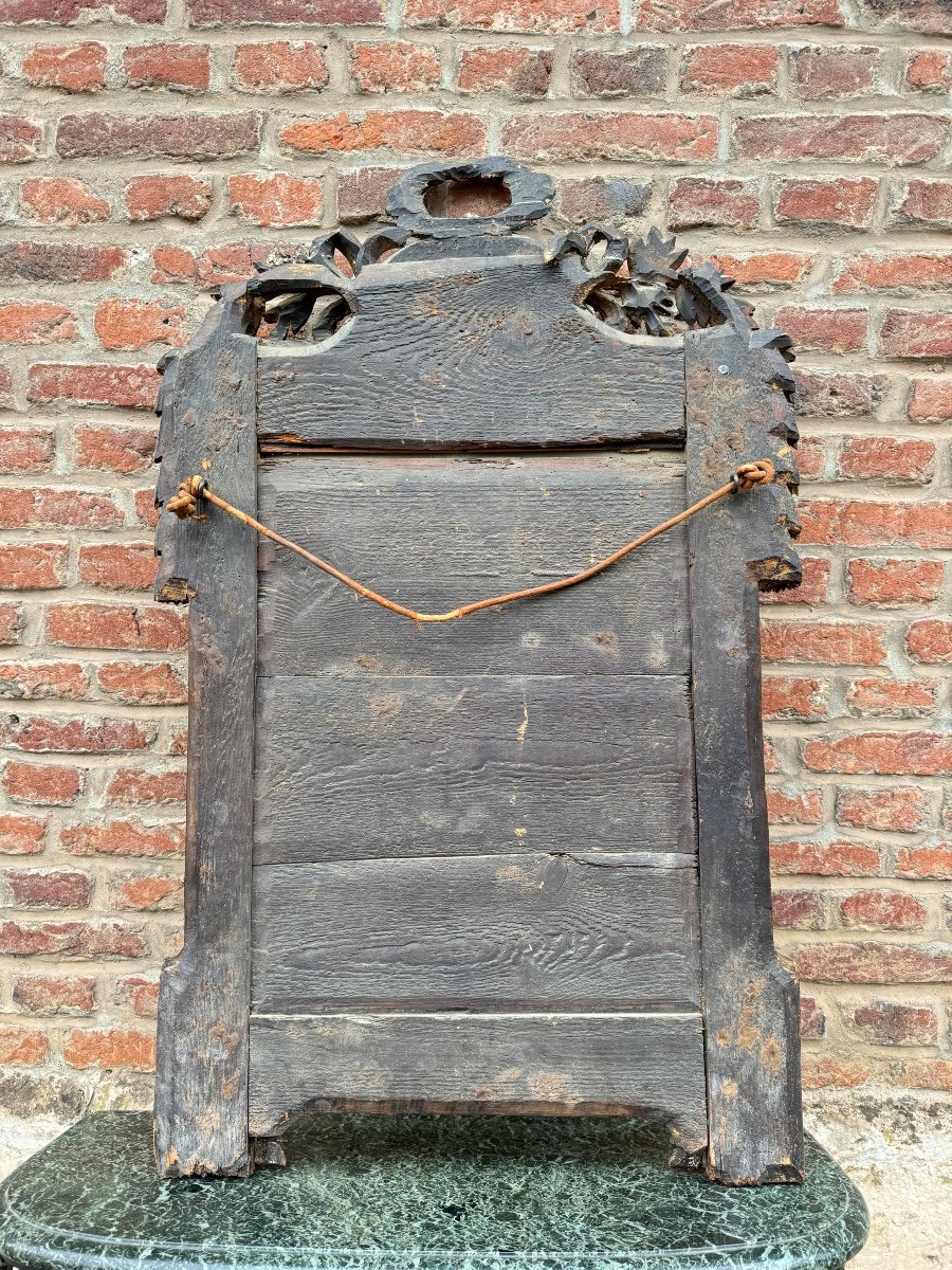 Miroir En Bois Doré D’époque Louis XVI XVIII Eme Siècle -photo-6